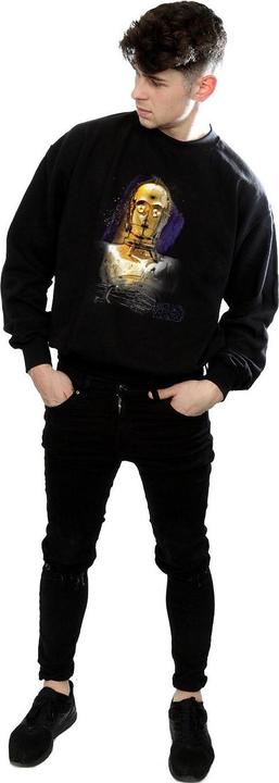 Actual product image Star Wars Mens The Last Jedi C-3PO Brushed Sweatshirt (L)