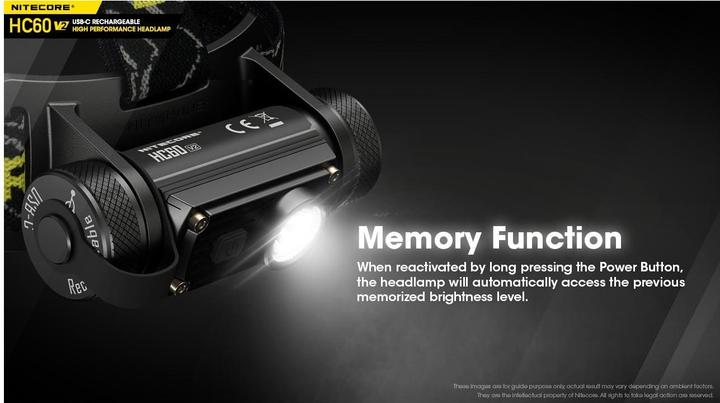 Immagine prodotto Nitecore HC60 V2 - 1200 lumen, inclusa batteria ricaricabile (1200 lm)