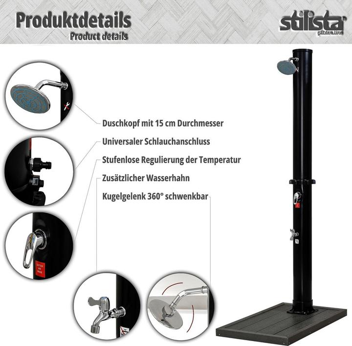 Image du produit Stilista Douche solaire + élément de sol