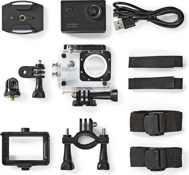 Immagine prodotto Nedis Action Cam| 1080pa30fps| 12 MPixel| Impermeabile fino a 30.0 m| 90 minuti| Incl. - 12 MP