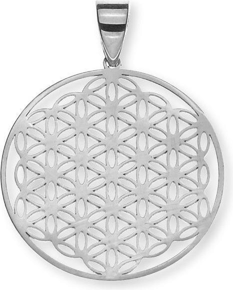 Thomann Gold Anhänger "Blume des Lebens" Weissgold 750, 20mm (Weissgold 750)