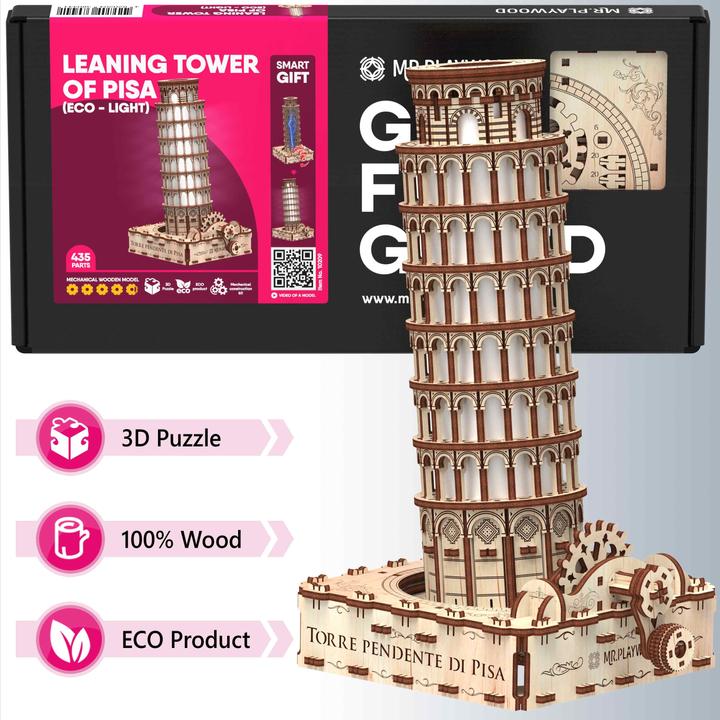 Actual product image Mr Playwood : Leaning Tower of Pisa - Ecolight