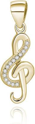 Immagine prodotto Beneto Ciondolo placcato oro con zirconi Chiave di violino AGH591-GOLD (L)