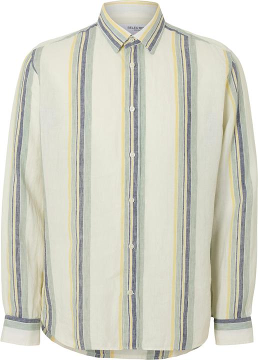Selected Homme Langarm Leinenbluse