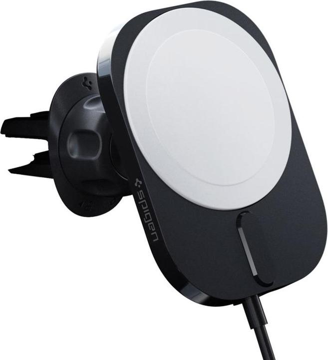 Spigen Autohalterung mit Ladegerät ITM12W Onetap Pro 3 Magnetic Magsafe Vent Car Mount Wireless Charger b (15 W)