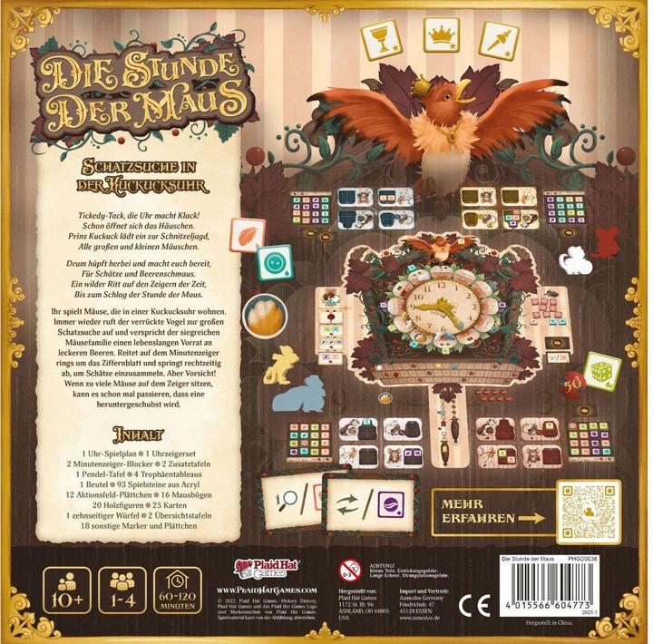 Produktbild Plaid Hat Games PHGD0038 - Die Stunde der Maus, Brettspiel, für 1-4 Spieler, ab 10 Jahren (DE-Ausgabe) (Deutsch)