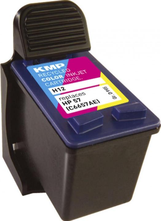 Actual product image KMP H12 Ink Cartridge color compatible with HP C 6657 AE (M, C, Y)