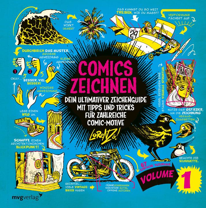 Produktbild Comics zeichnen – 67 einfache Tutorials (Volume 1) (Deutsch, Lorenzo Etherington, 2022)