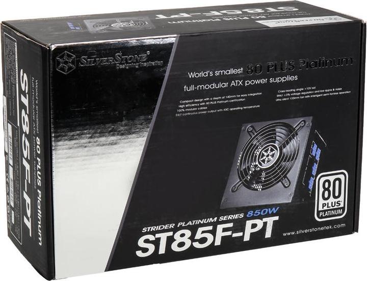 Image du produit Silverstone SST-ST85F-PT Strider 80 PLUS Platinum modulaire - 850 Watt (850 W)