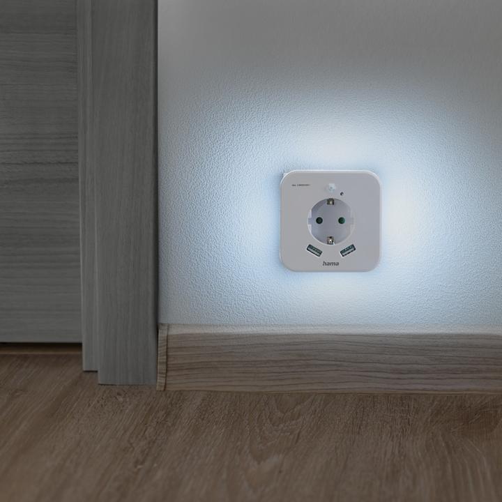 Actual product image Hama 00223498 LED Night Light with Motion Detector LED Daylight White