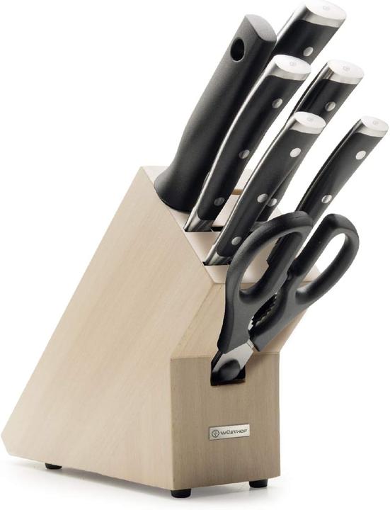 Wüsthof Classic Ikon Bloc à couteaux avec pièces en hêtre