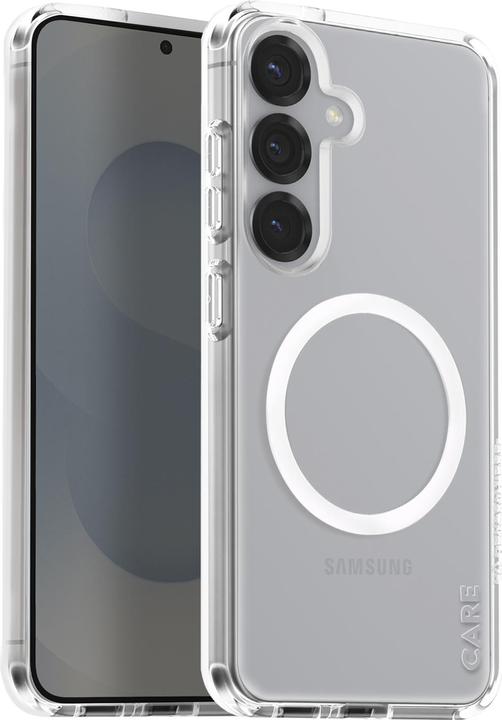 Produktbild PanzerGlass CARE by ® Flagship Case Transparent Urban Combat m. Weiss Qi Compatible Samsung Galaxy S (Samsung Galaxy S25+)