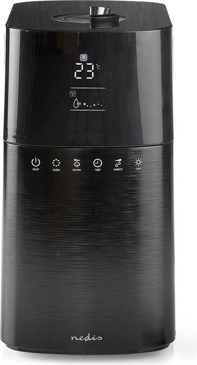 Actual product image Nedis Humidifier 30 W With cool mist 6 l Hygrometer Timer Suitable for space up to: 50 m² Fer (50 m²)