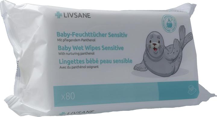 Produktbild Livsane Baby-Feuchttücher Sensitiv (80 Stück)