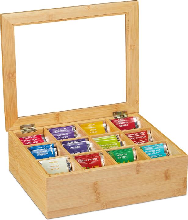 Actual product image Relaxdays Tea box bamboo