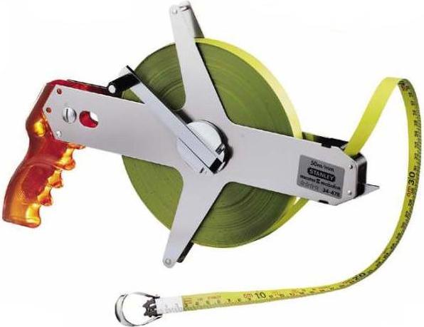 Stanley Rahmenbandmass Master II Stahl (50 m Länge, unempfindlich, 1 mm Markierung, mit Fixhaken) 1-3