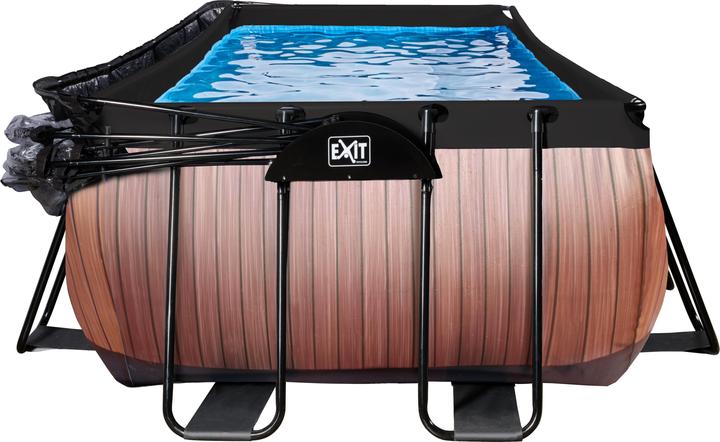 Produktbild Exit Rahmen-Pool eckig 400x200x100 cm mit Sonnendach u. Wärmepumpe (400 x 200 x 100 cm)