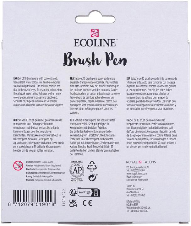 Nährwerte und Zutaten Talens Ecoline (Mehrfarbig, 10 x)