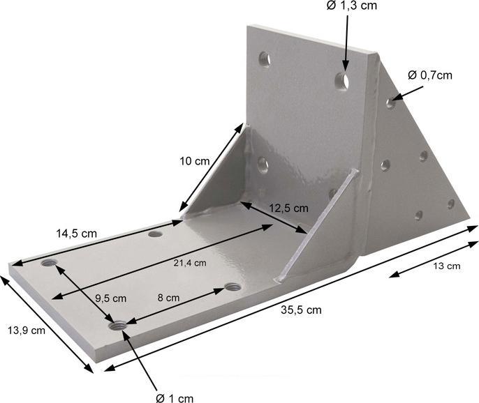 Produktbild Swisshandel24 3x Dachsparrenadapter für Kassetten-Markise T124, Dachsparren Halterung Adapter - grau (0.15 m)