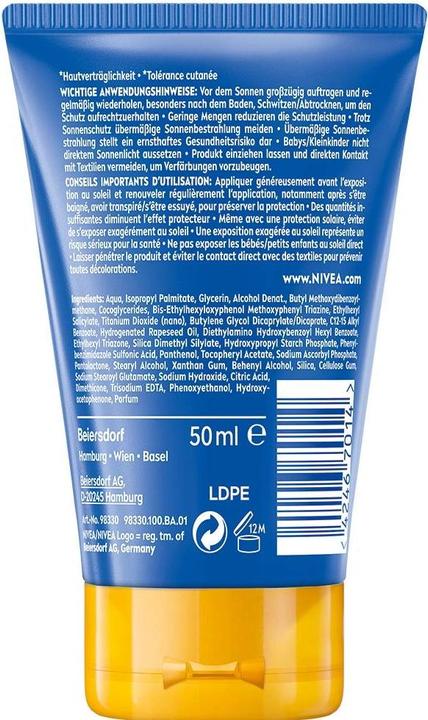 Produktbild NIVEA Kids To Go Schutz & Pflege (Sonnenlotion, SPF 50+, 50 ml)