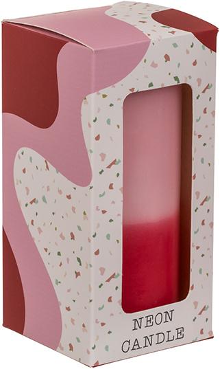 Immagine prodotto G. Wurm Candela a pilastro con sfumatura 12 x 6 cm, Rosa/Rosso (1 pz.)
