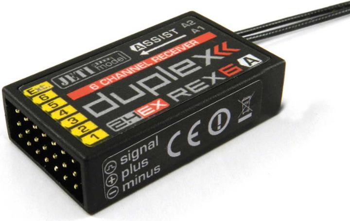 Actual product image Jeti Receiver Rex 6 Assist duplex