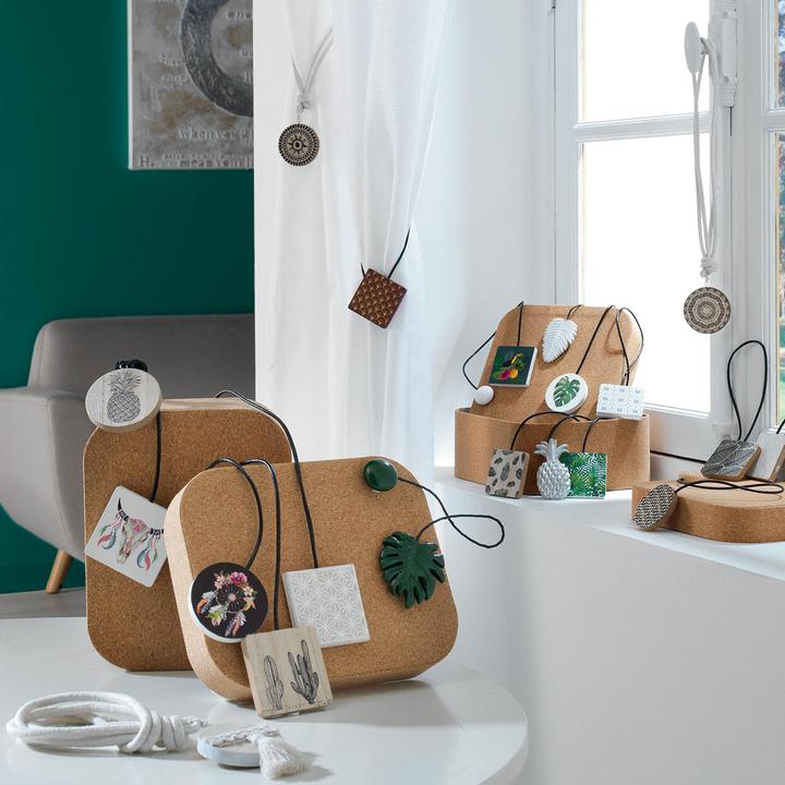 Produktbild Casativo Vorhanghalter magnetisch, Blattform, Raffhalter Holz