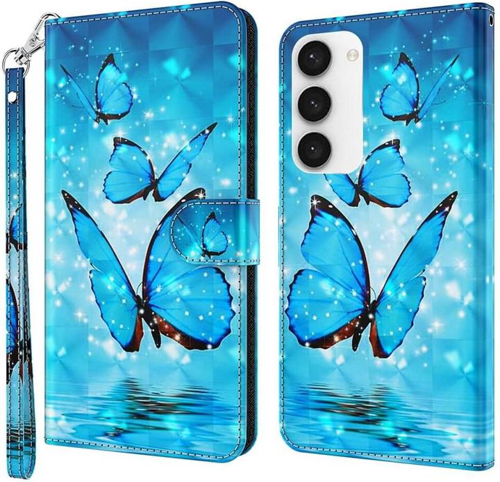 Image du produit Cover-Discount Étui Effet Scintillant Papillon bleu (Samsung Galaxy S24)