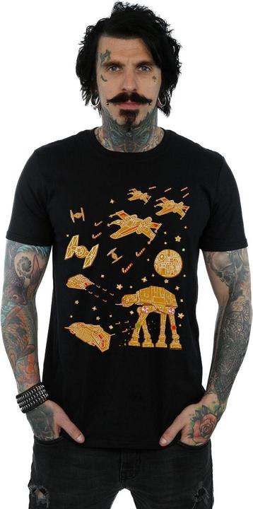 Actual product image Star Wars Mens Gingerbread Battle T-Shirt (L)