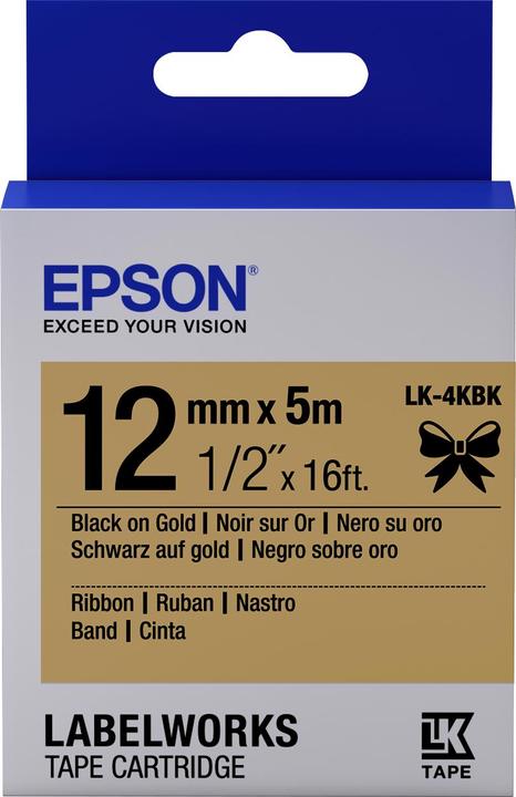 Produktbild Epson Etikettenkassette Lk-4kbk (1.20 cm, Gold)