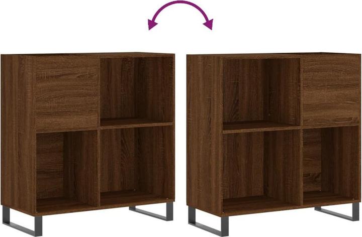 Image du produit VidaXL Plattenschrank Braun Eichen-Optik 84,5x38x89 cm (84.5 x 38 x 89 cm)