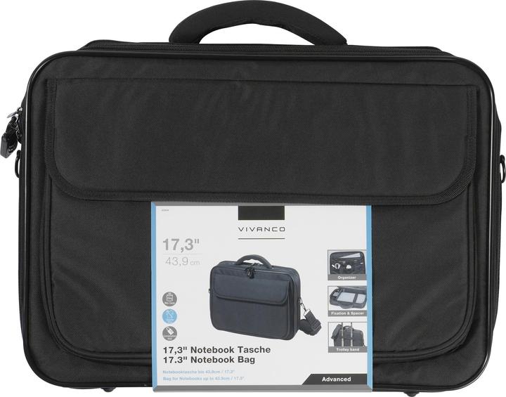 Actual product image Vivanco laptop bag Widescreen 17 ", black (23234) (17")