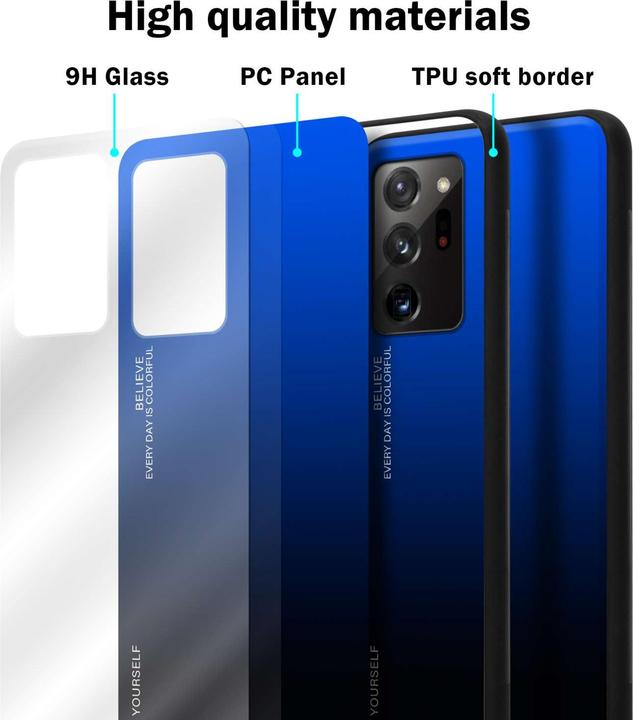 Immagine prodotto Cadorabo Custodia per Samsung Galaxy NOTE 20 ULTRA TPU 2 Farben Glas (Samsung Galaxy Note 20 Ultra)