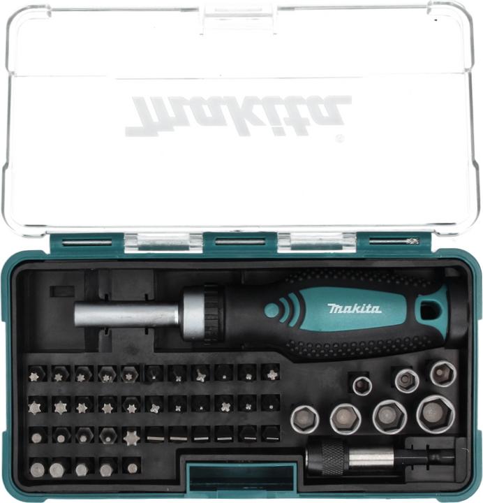 Produktbild Makita Ratschen und Bit-Set (Innensechsrund TX M10, Innensechsrund TX M15, Innensechsrund TX M20, Innensechsrund TX M30, Kreuz Phillips PH M1, Kreuz Phillips PH M2, Kreuz Pozidriv PZ M1, Kreuz Pozidriv PZ M2, Kreuz Phillips PH M3, Innensechsrund TX M40)