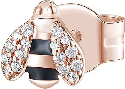 Immagine prodotto Rosato Orecchini singoli in bronzo con zirconi Storie di alveari RZO050