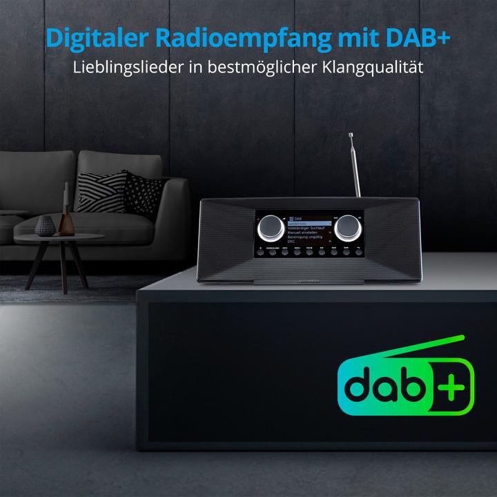 Produktbild Medion P85333 - DAB+ internetradio - Wifi - FM-ontvangst - Zwart (DAB+, AM, FM, MW, WLAN)