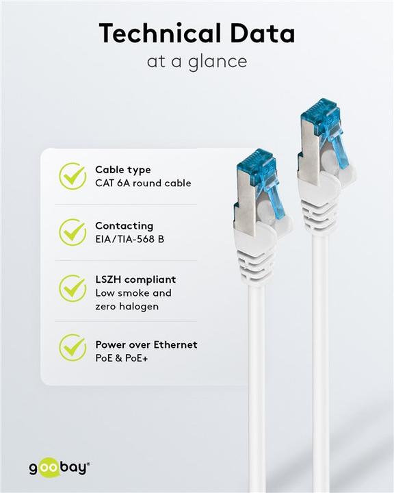 Produktbild Goobay Patch-Kabel (S/FTP, CAT6a, 1.50 m)