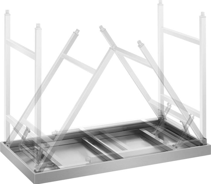 Image du produit Royal Catering Table de travail pliable - Acier inoxydable - 120 x 60 cm (120 cm, 120 cm)