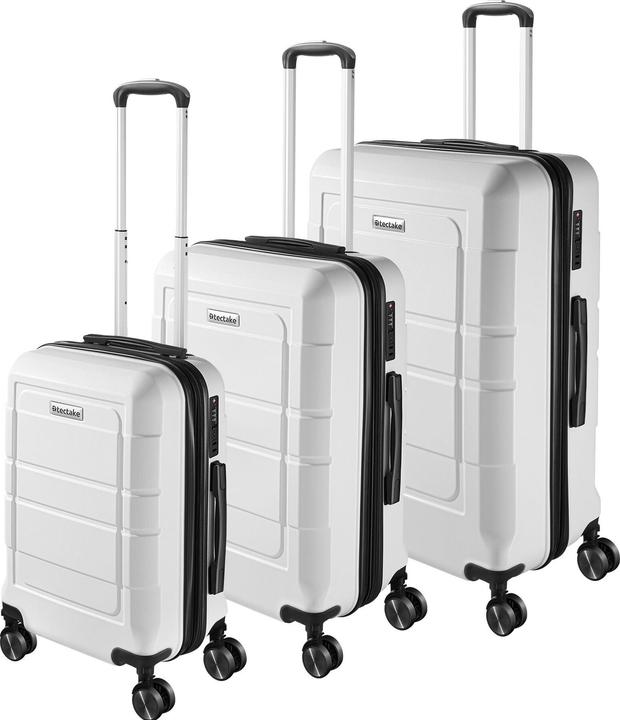 Immagine prodotto tectake Set di valigie rigide Brice 3 pz., lucchetto TSA (111 l, M (50 - 90l), L (90 - 115l), XL (da 115l))