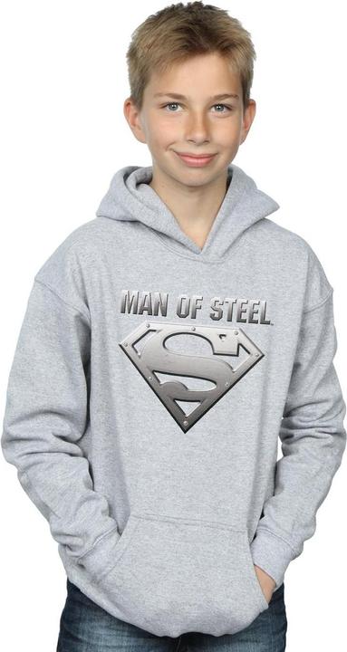 Immagine prodotto Superman Man Of Steel Shield Felpa con Cappuccio Ragazzi (140, 146)