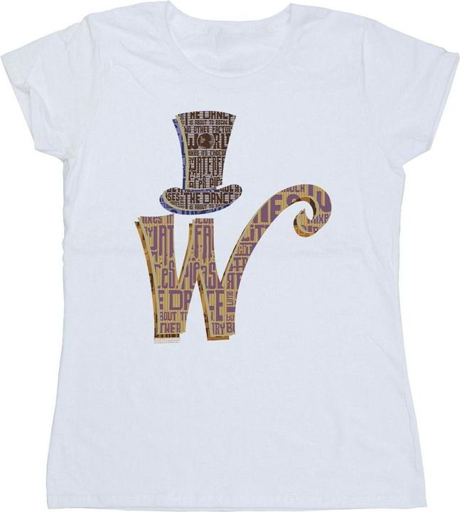 Immagine prodotto Willy Wonka & the Chocolate Factory W Logo Hat Maglietta Donna (L)
