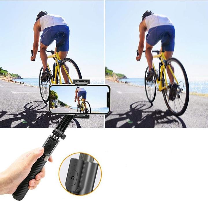 Immagine prodotto Apfelkiste Gimbal 1-Achsen Stabilisator Selfie Stick Tripod Dreibein Stativ Halterung (Smartphone)