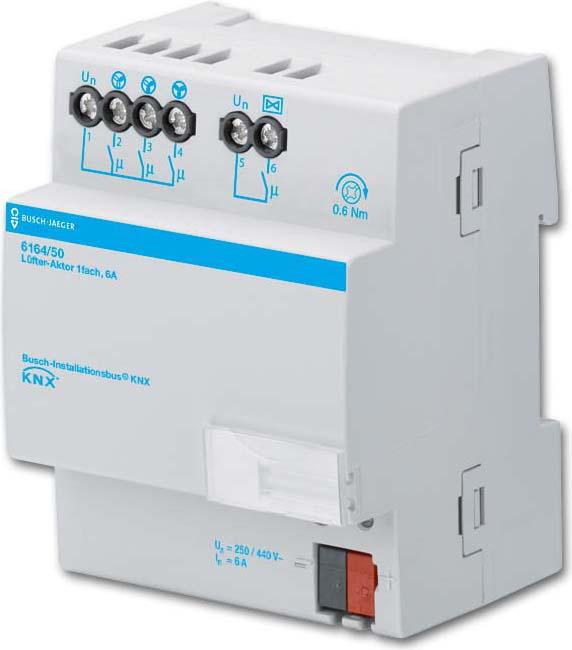 Actual product image Busch-Jaeger KNX REG fan actuator (Heating actuator)