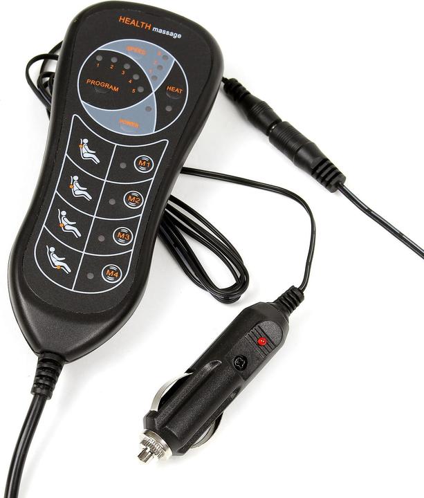 Actual product image Wiltec Full Body Massage Cushion with Heat and 5 Vibration Motors for Muscle Relief, 105x50cm, black, 12V (Garden machinery attachment)