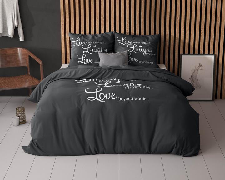Produktbild Sleeptime Bettbezug Live, laugh and love (Duvetbezug, 240 x 220 cm)