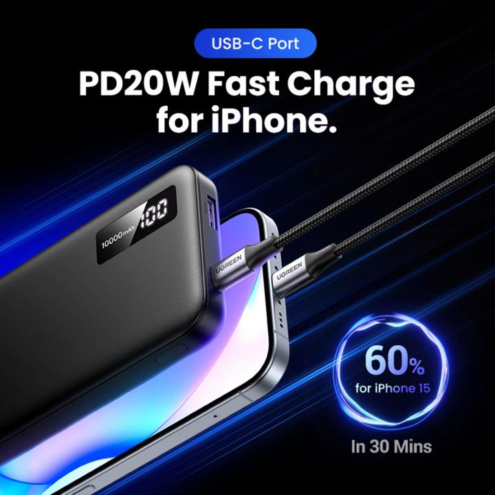 Produktbild Ugreen Two-way Fast Charging Power Bank (10000 mAh, 20 W, 38.20 Wh)