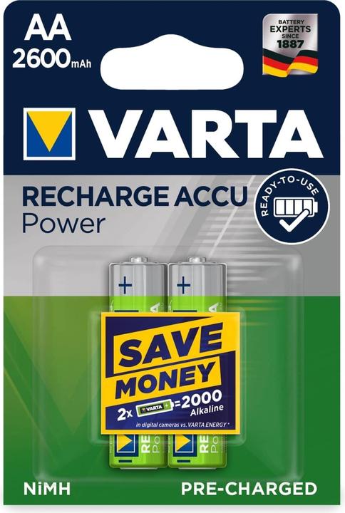 Varta Recharge Accu Power (2 Stk., AA, 2600 mAh)