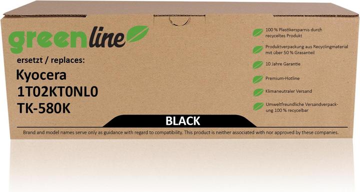 Image du produit Inkadoo Toner greenline remplace Kyocera 1T02KT0NL0 / TK-580 K XL toner, noir noir (CF)