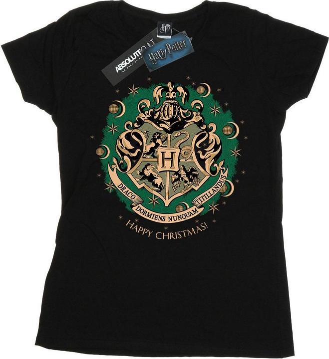 Actual product image Womens/Ladies Christmas Wreath Cotton T-Shirt (S)