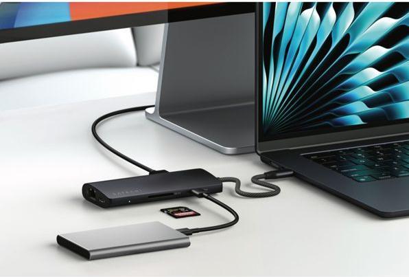 Immagine prodotto Satechi USB- C Multiport 8k con Ethernet (USB-C, 8 Porti)